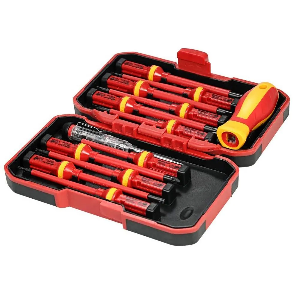 13-Piece: 1000V Changeable Insulated Screwdrivers Set