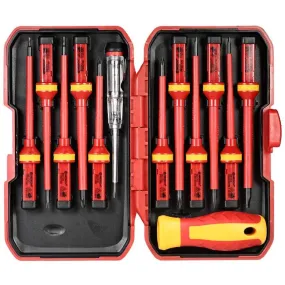 13-Piece: 1000V Changeable Insulated Screwdrivers Set