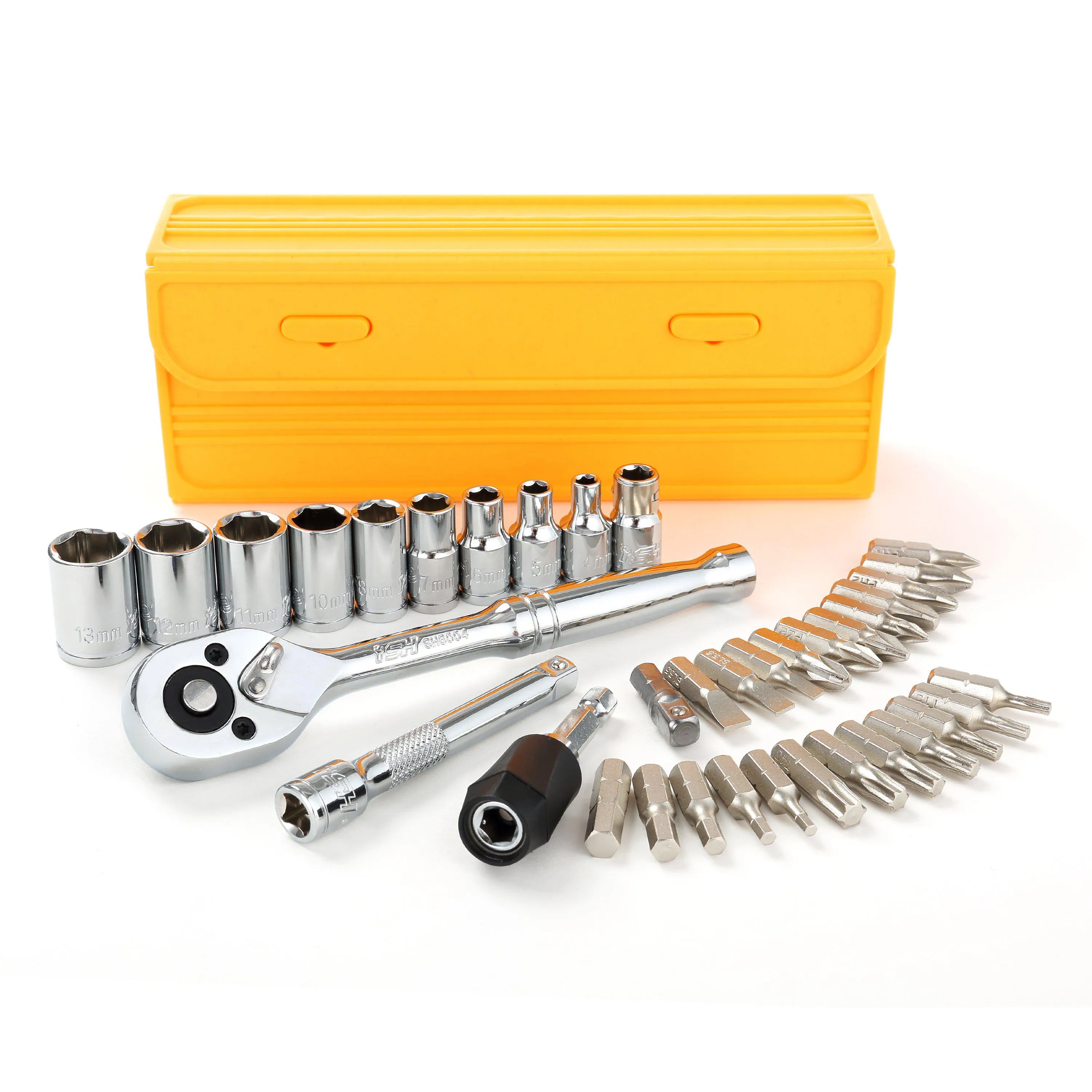 1/4 in. Drive Precision Mini Ratchet with Socket and Bit Set (37 Piece)