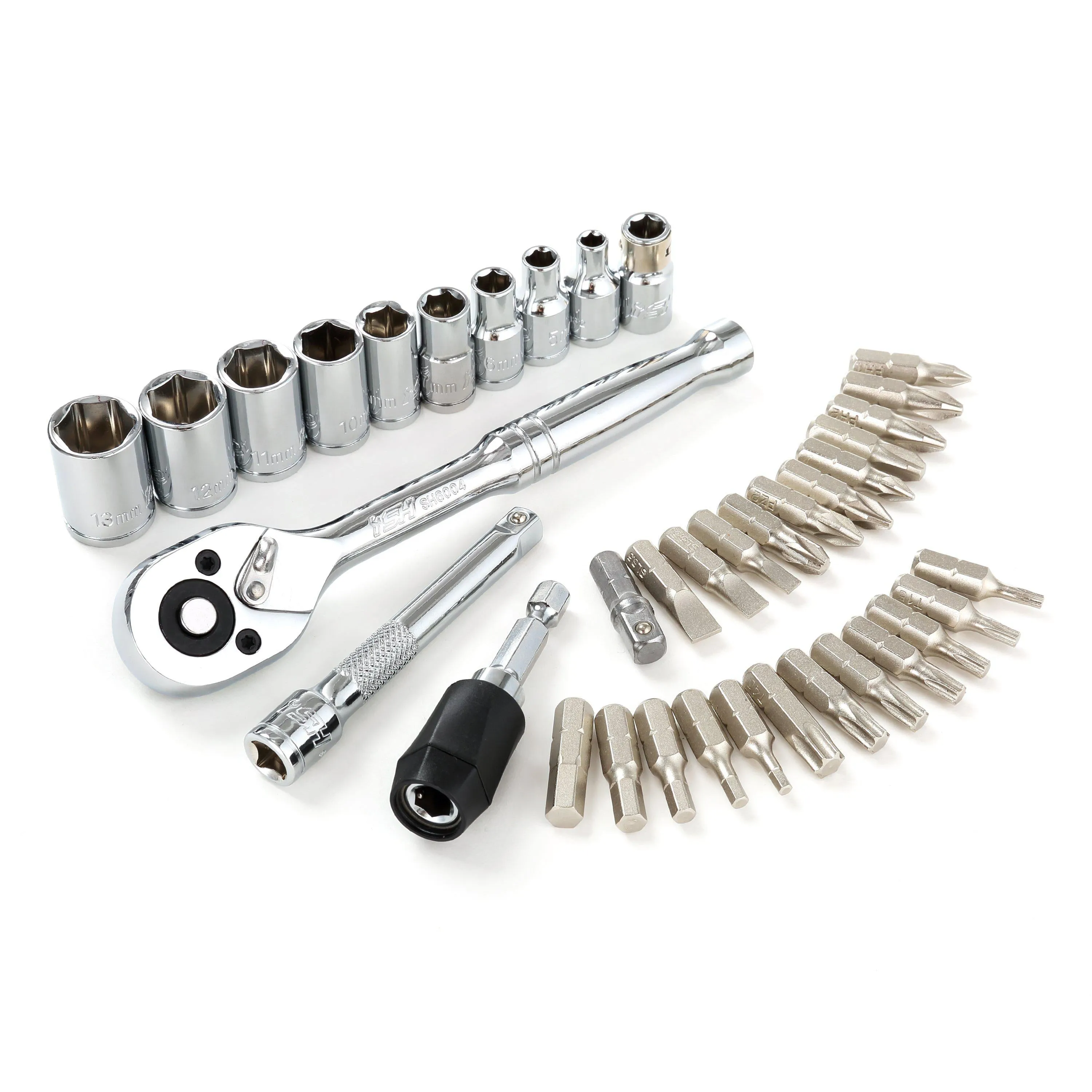 1/4 in. Drive Precision Mini Ratchet with Socket and Bit Set (37 Piece)