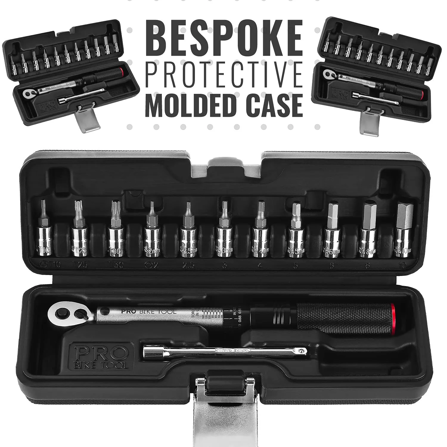 1/4 Inch Drive Click Torque Wrench Set  Inch Pound Nm Dual Readout