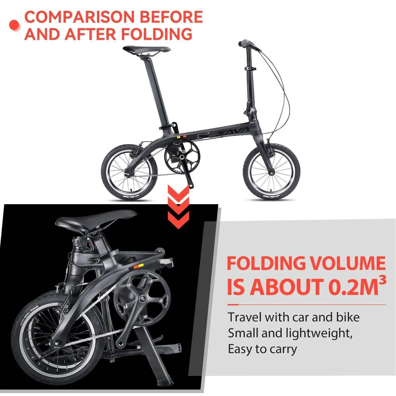 14Inch Z0 Carbon Fiber Folding Bike