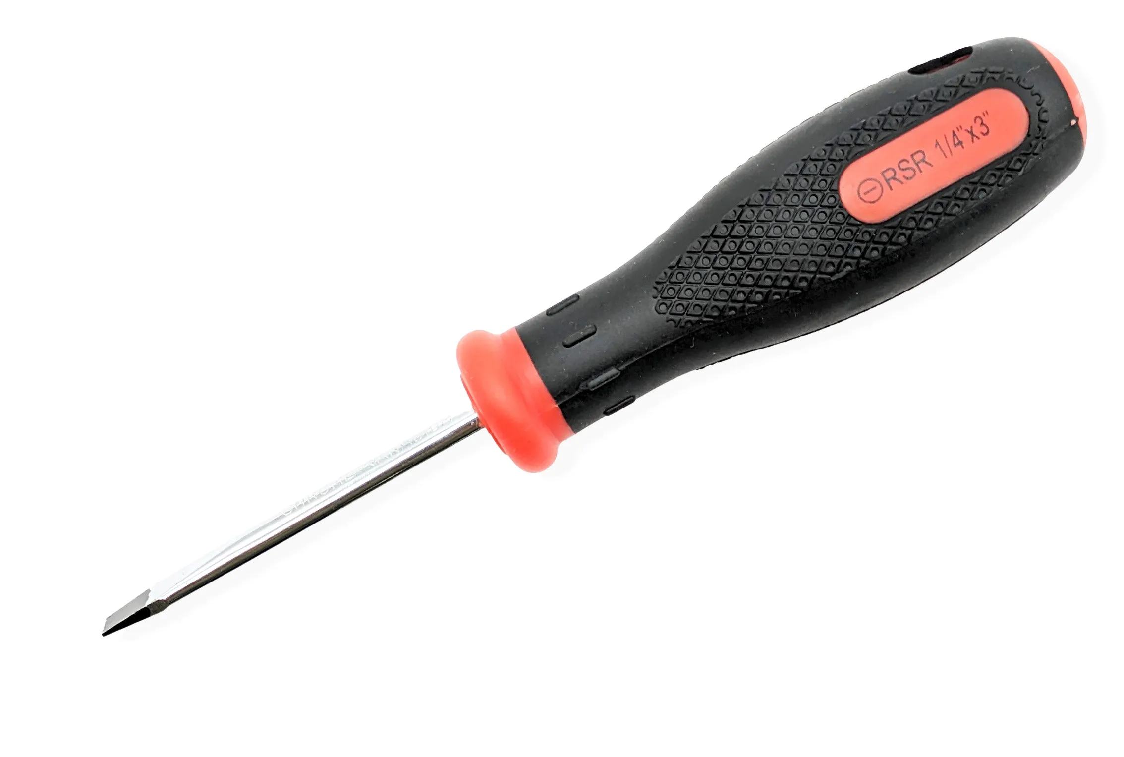 1/4" x 3" Slotted Screwdriver, Rubber Grip, Magnetic Tip, Shaft Length 3"