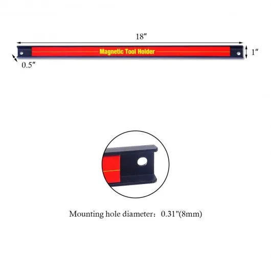 3 pcs 18" Magnetic Tool Bar Holder Knife