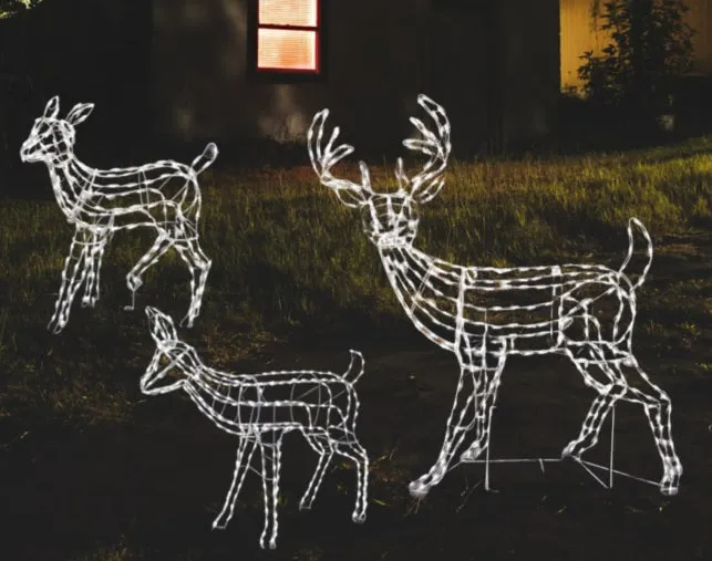 3-Piece Woodland Family LED Wire Sculpture Combo