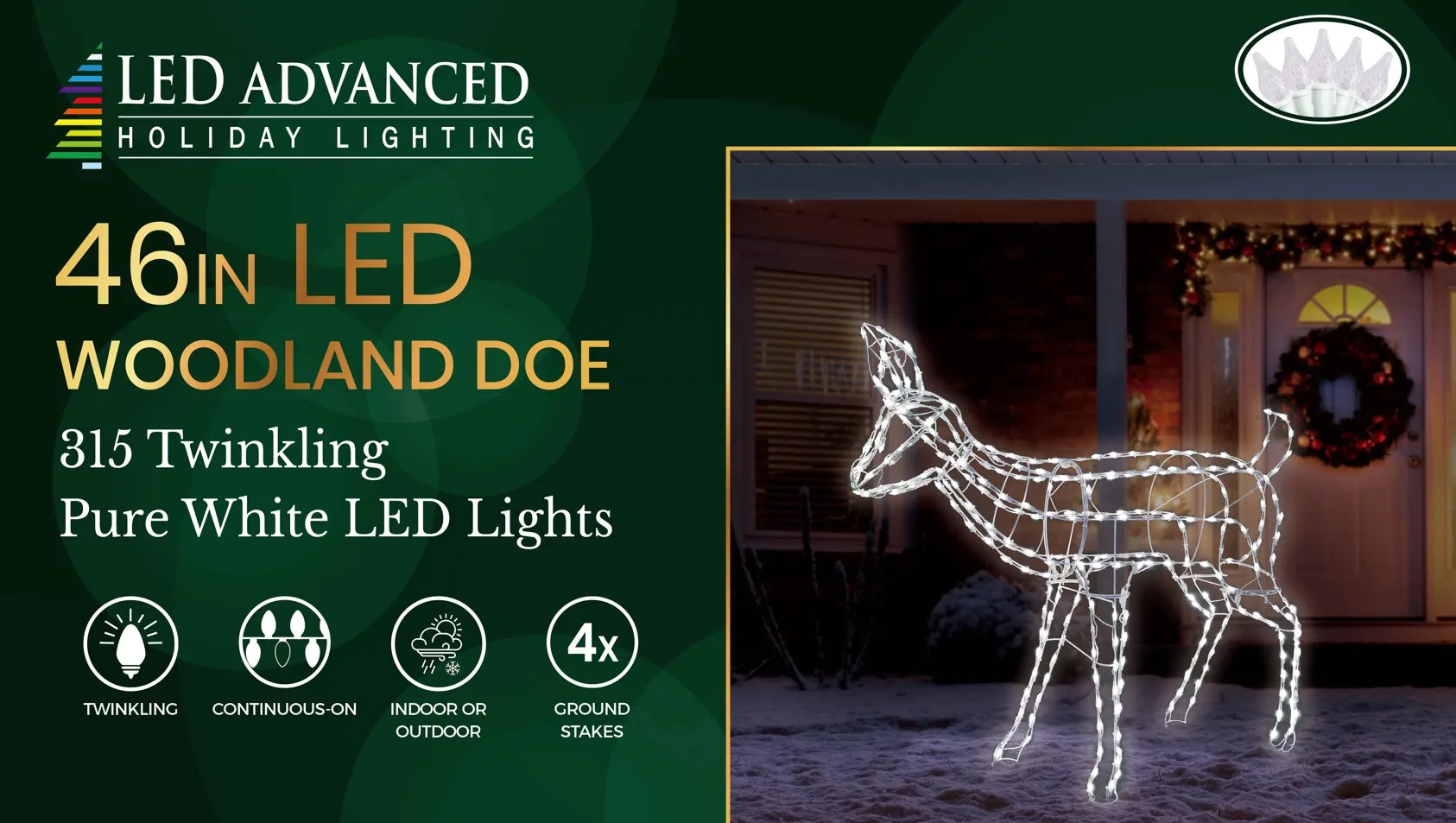 3-Piece Woodland Family LED Wire Sculpture Combo