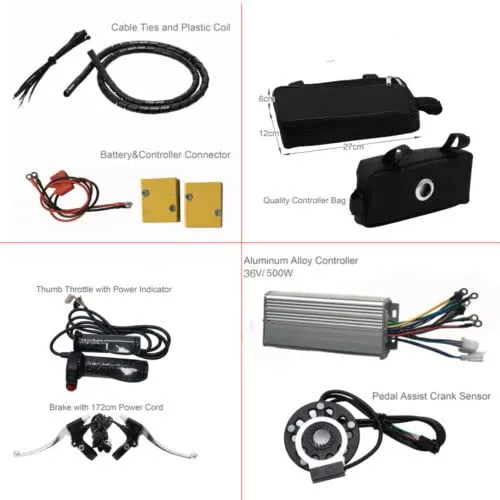 48V 1000W Electric Bicycle Conversion Kit, 26'' Rear Wheel Electric Bicycle Motor Conversion Kit, eBike Hub Motor Set, E-Bike Conversion kit with Intelligent Controller & PAS System