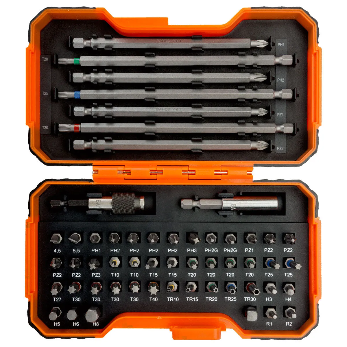 Bahco Screwdriver Bit Set 54 Piece with 2 Bit Holders 59/S54BC