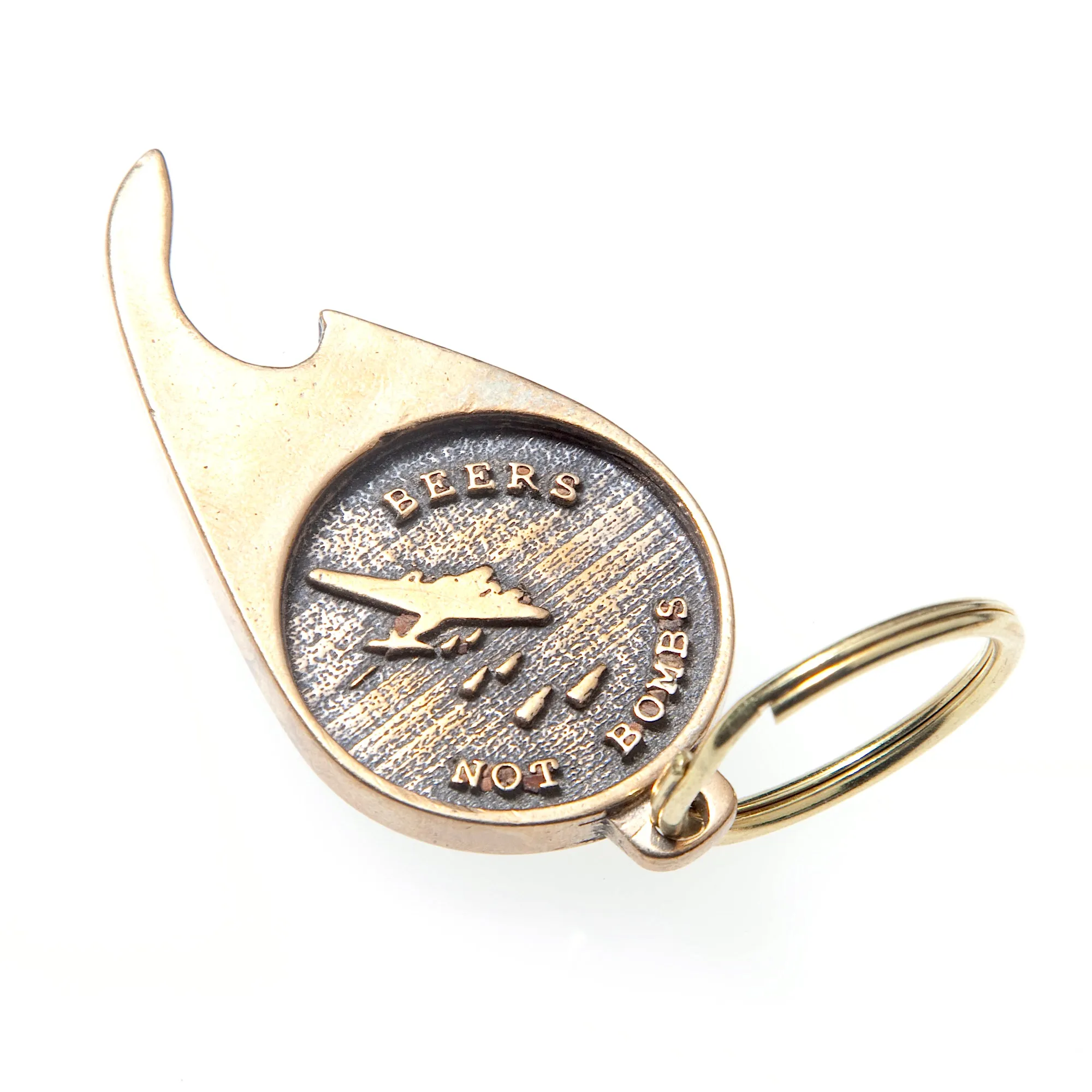 Beers Not Bombs "The Aviator" Bottle Opener Key Chain