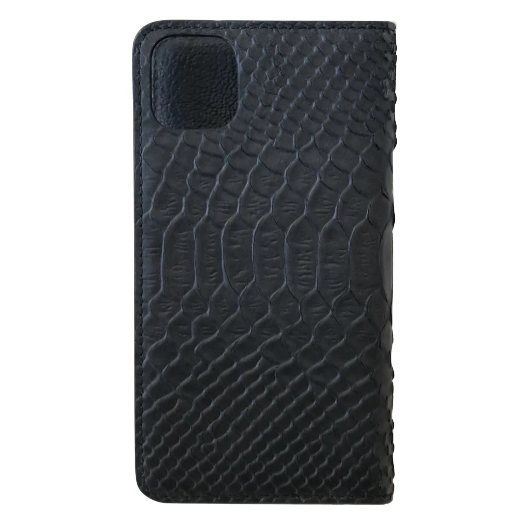 Black Python iPhone 12 Mini Folio Wallet Case