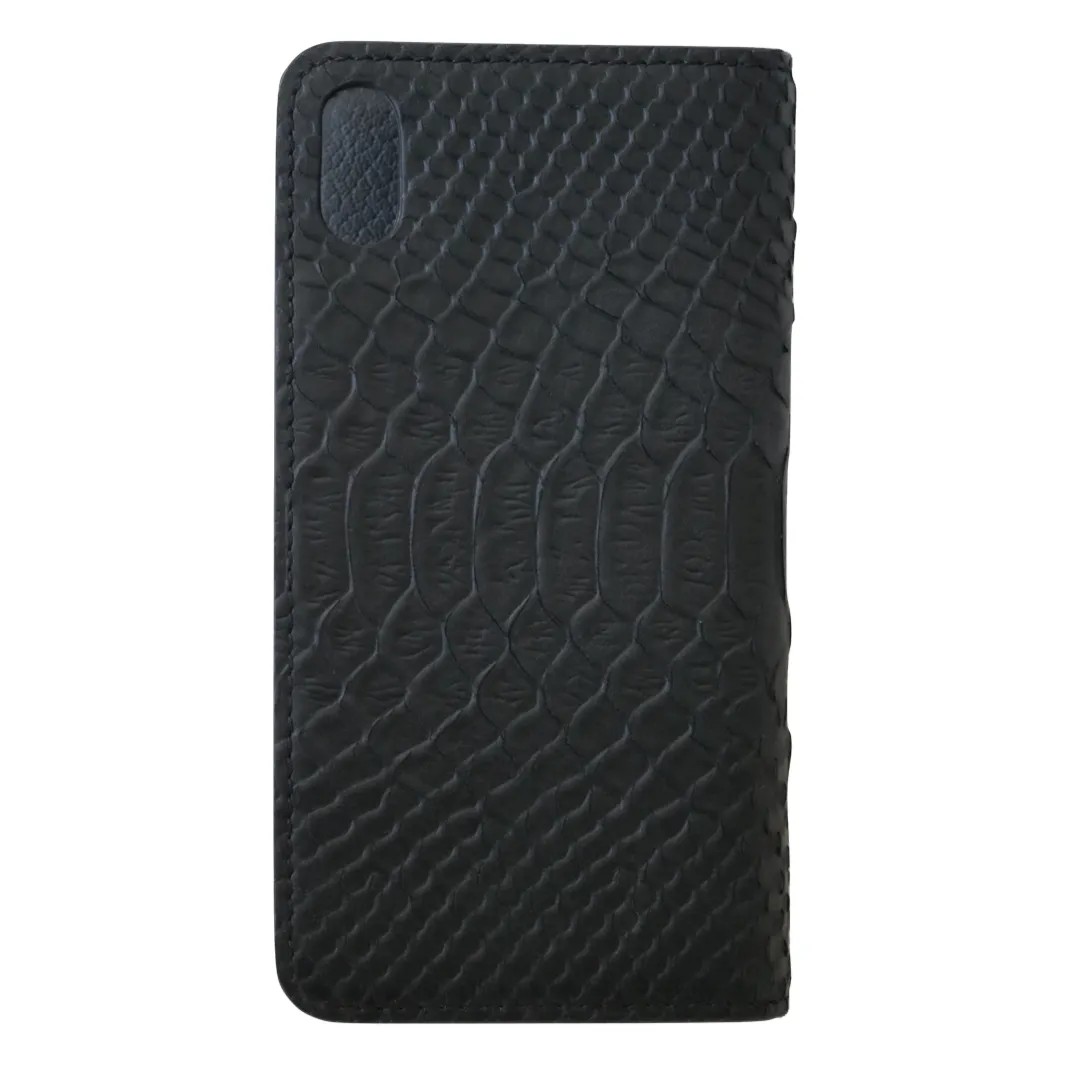 Black Python iPhone XS Max Folio Wallet Case