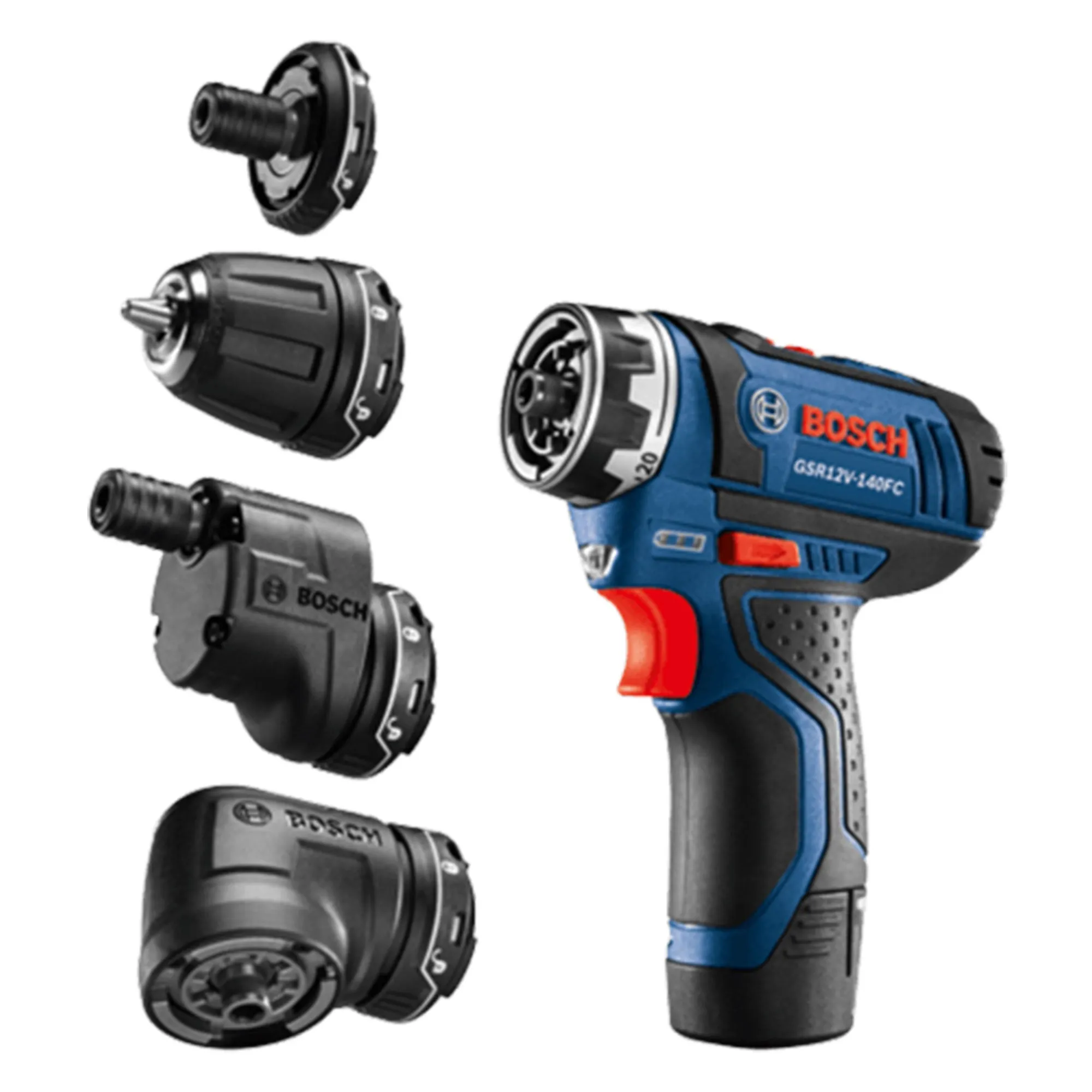 Bosch 5-In-1 Drill/Driver with Flexiclick System and 12 Volt 2.0 Ah Batteries