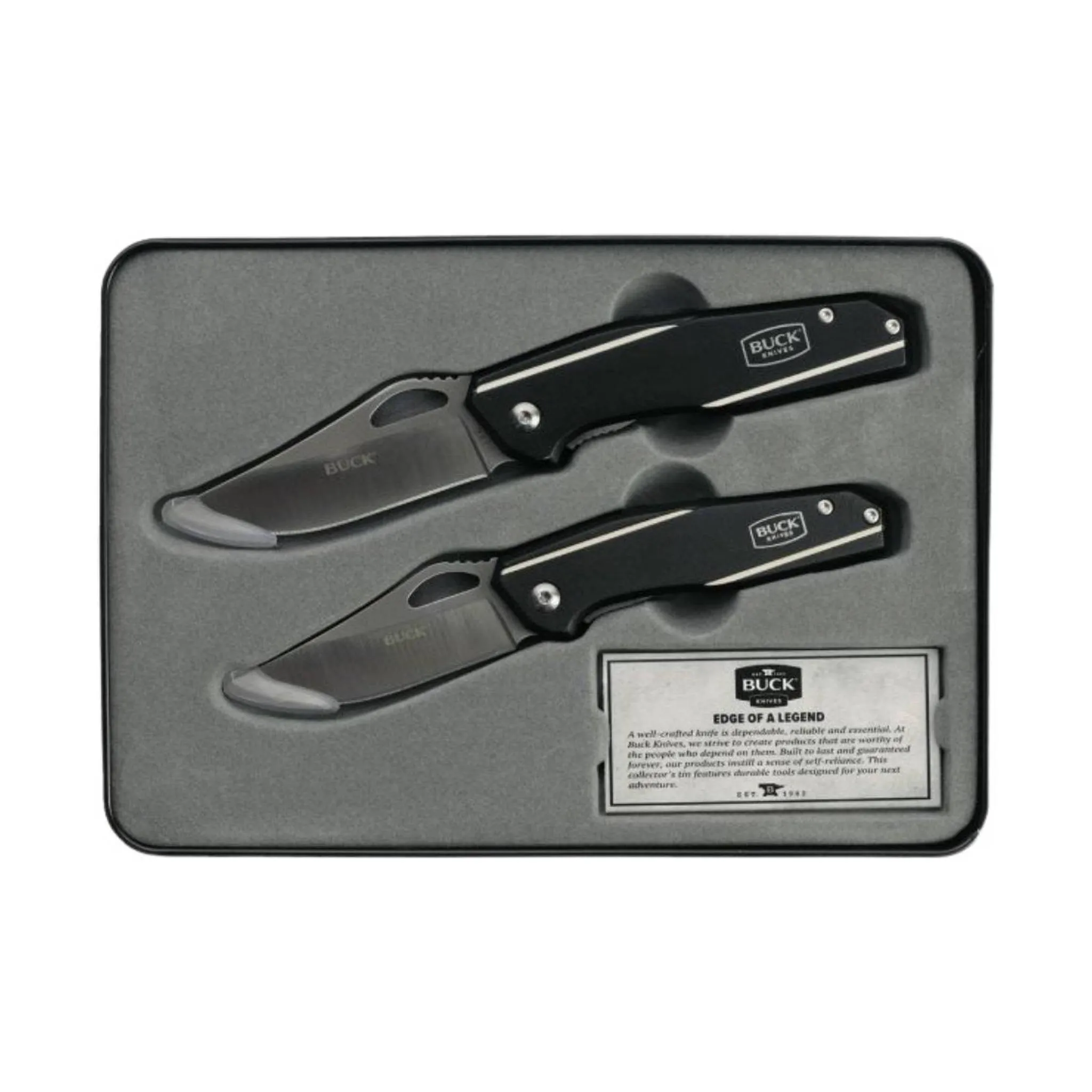 Buck 246 & 247 Collector's Set Tin - Black