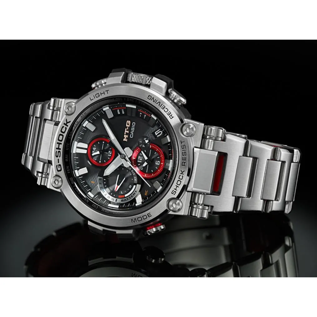 Casio G-SHOCK MT-G Bluetooth & Multiband 6 Solar Powered Stainless Steel Men's Watch - MTGB1000D-1A