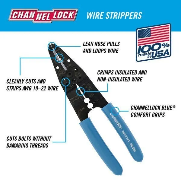 CHANNELLOCK 908 | 8-in. Wire Stripper