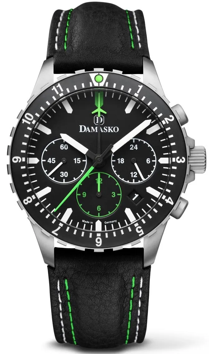 DAM Watch DC86 Green Leather Pin