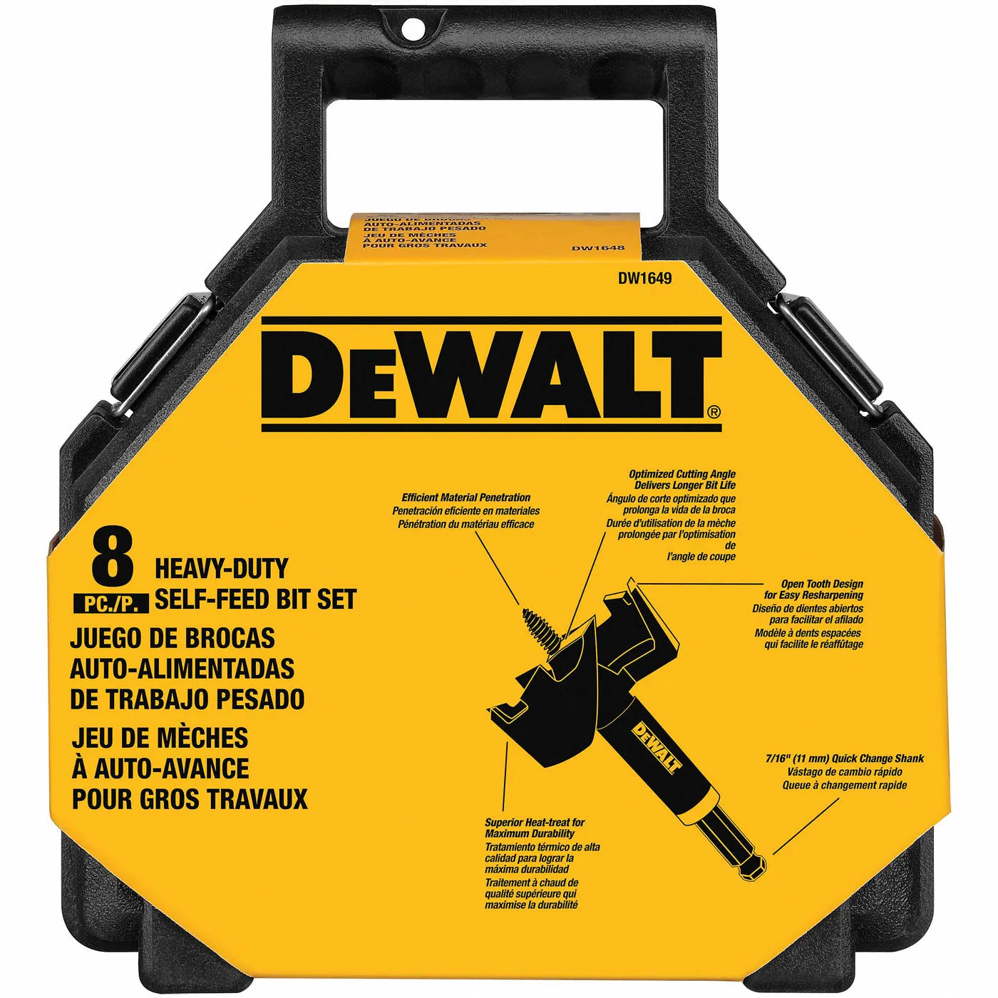 DeWalt DW1649 7/16-Inch Shank Selfeed Bit Kit