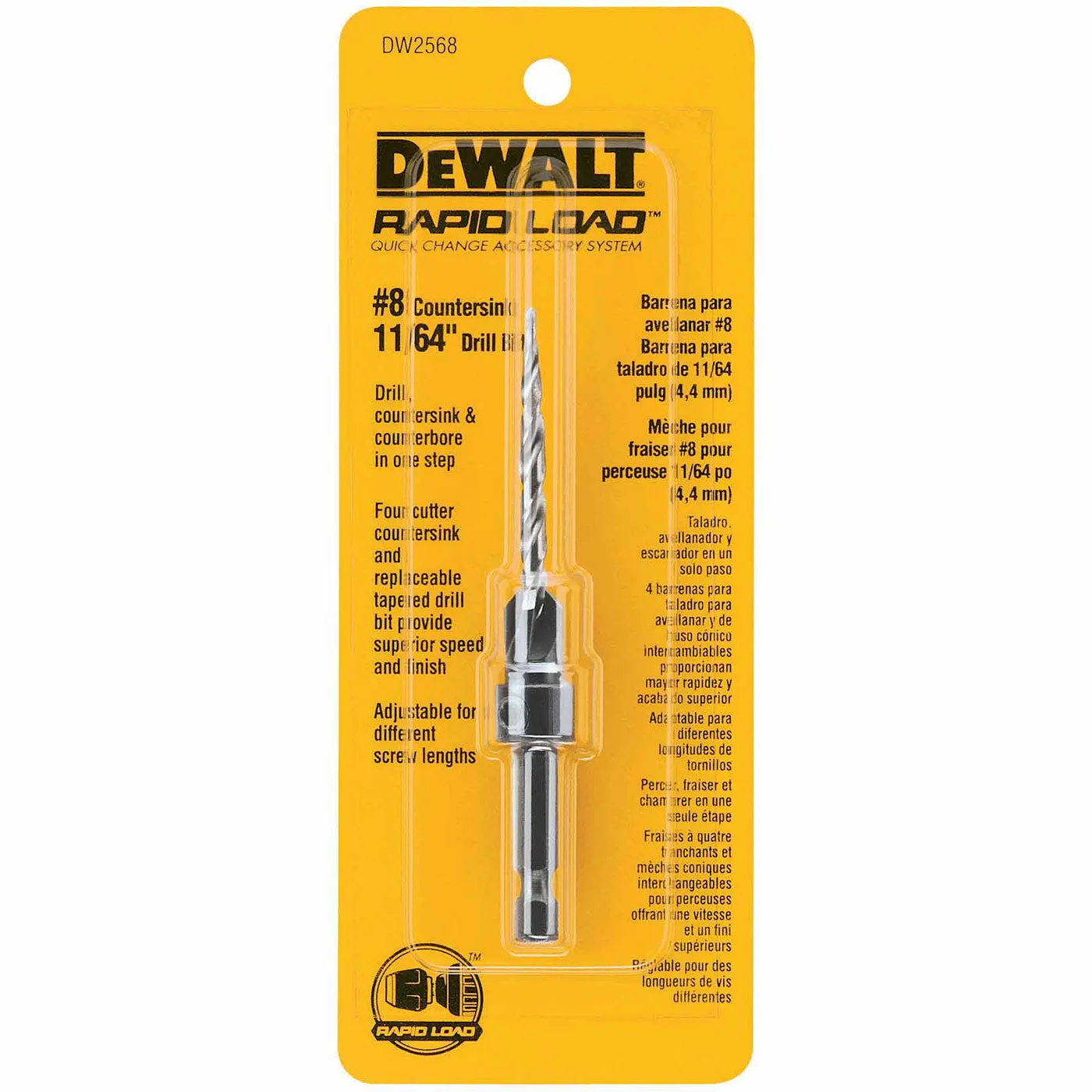 DeWalt DW2568 #8 Countersink with 11/64" Drill Bit