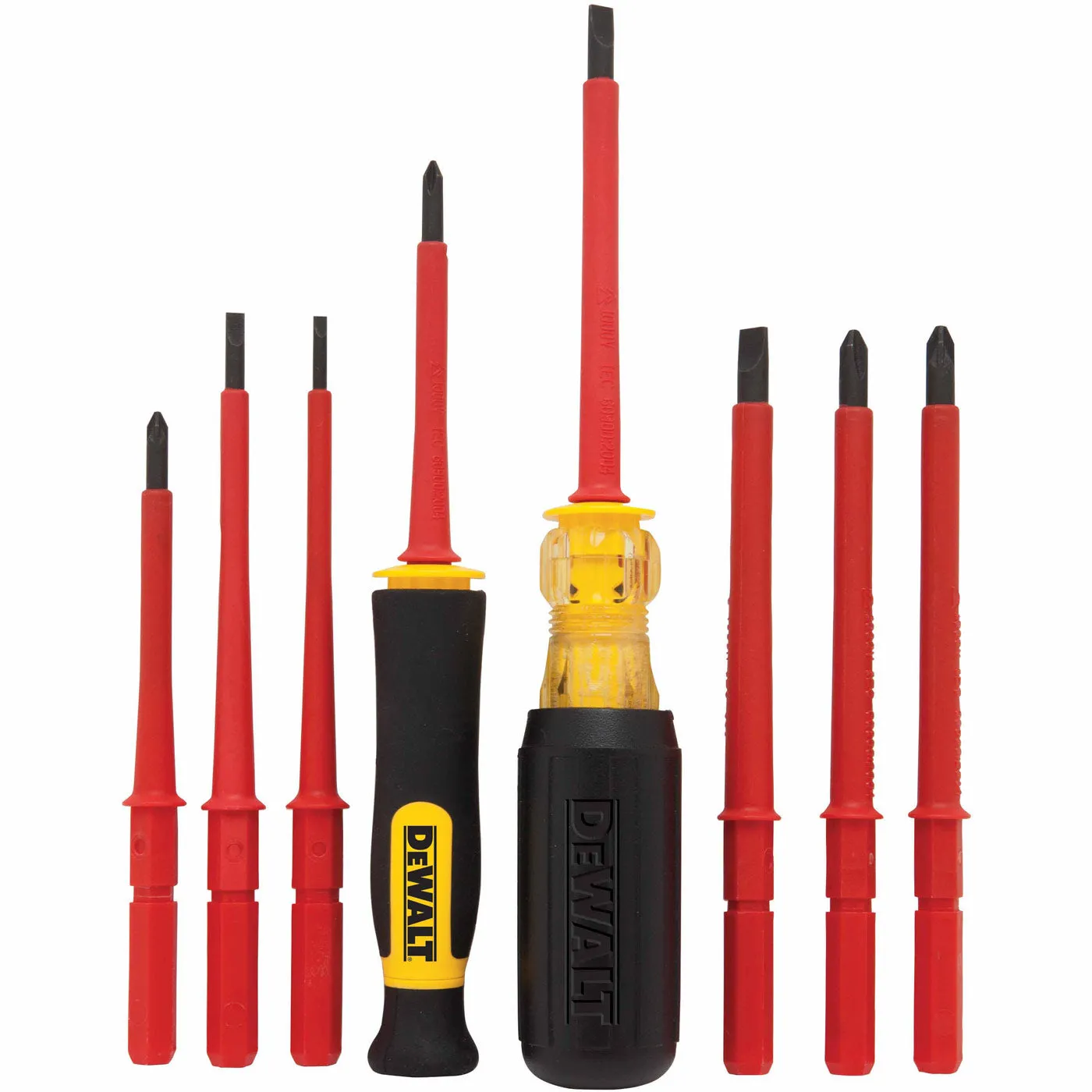 DeWalt DWHT66417 VINYL GRIP INSULATED SCREWDRIVER SET - 10 PC