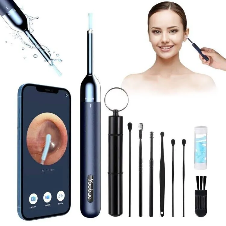 Ear Cleaner Camera - 1080P HD Wireless Otoscope Kit with 15 Ear Spoons