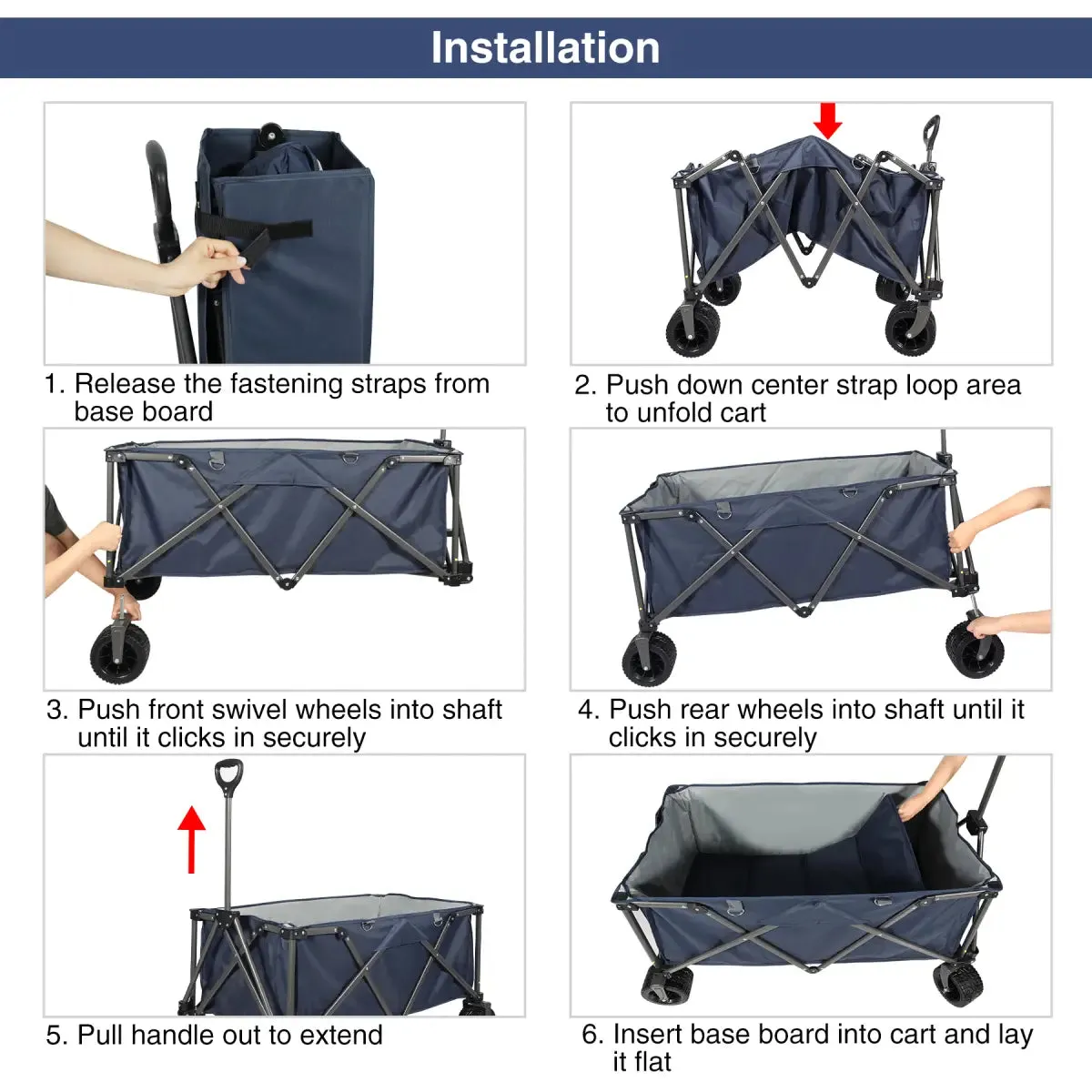 Extra Large Collapsible Beach Wagon with big wheels