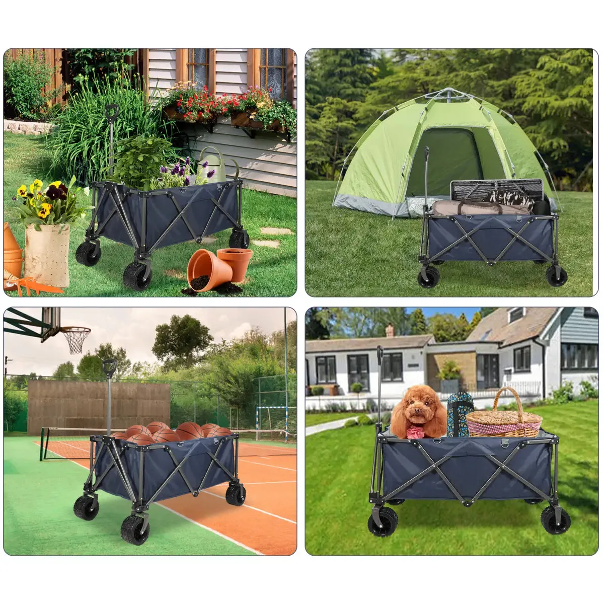 Extra Large Collapsible Beach Wagon with big wheels