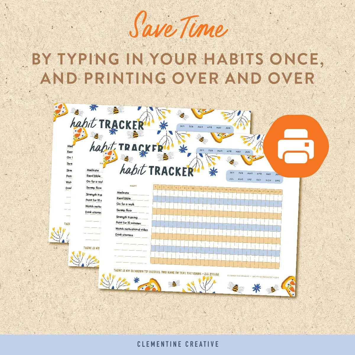 Fillable Habit Tracker Templates {Printable PDF}