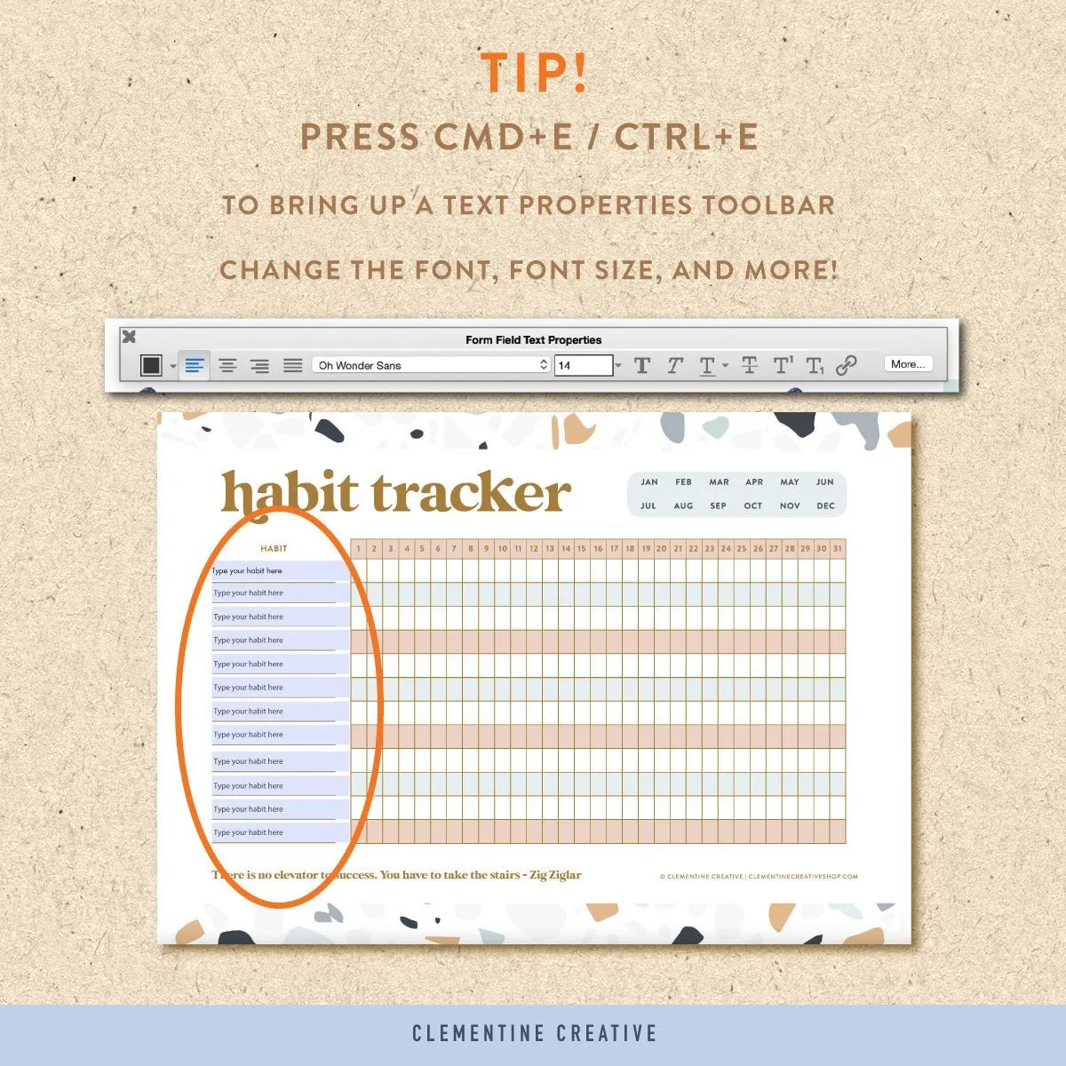 Fillable Habit Tracker Templates {Printable PDF}