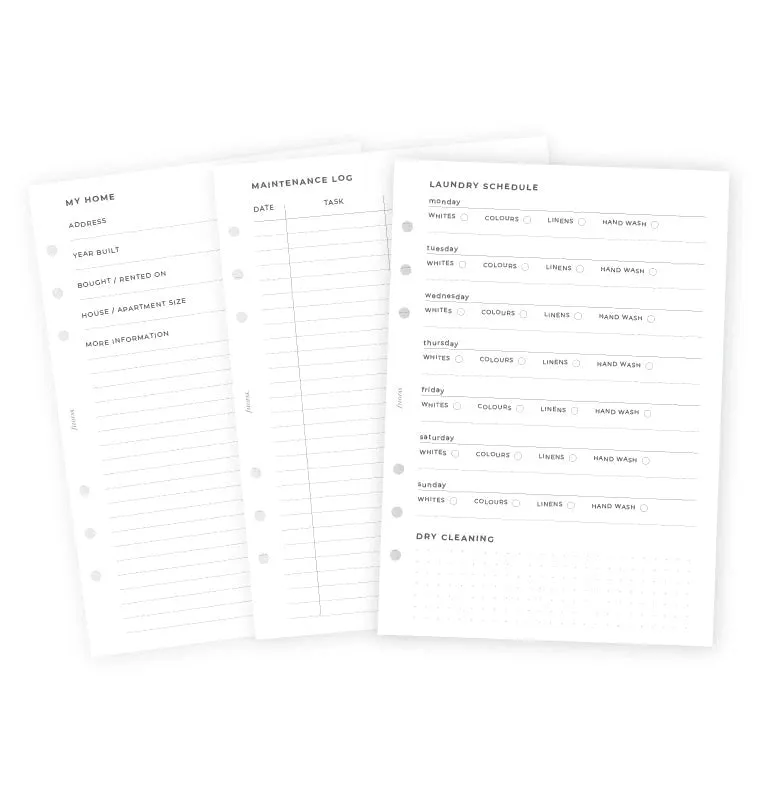 Filofax Refill - A5 Household Planner