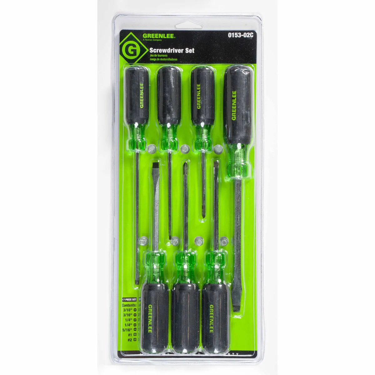 Greenlee 0153-02C 7-Piece Screwdriver Set