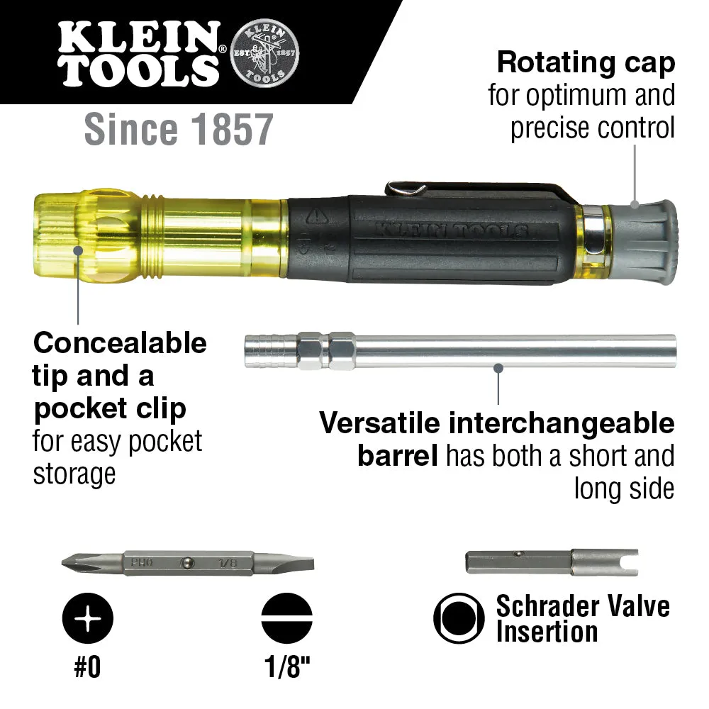 Klein 32613 HVAC Pocket Screwdriver 3-in-1