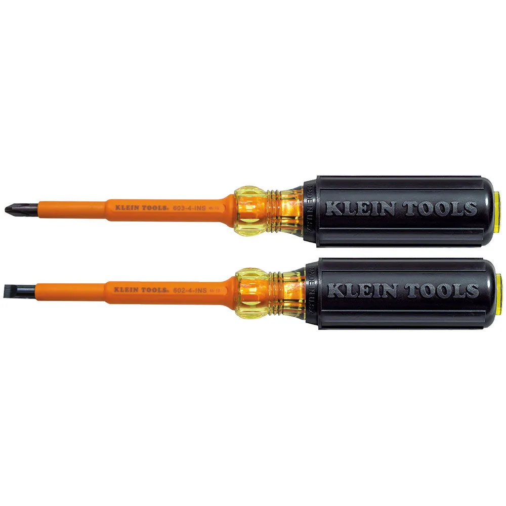 Klein 33532-INS Insulated Screwdriver Set, Slotted and Phillips, 2-Piece