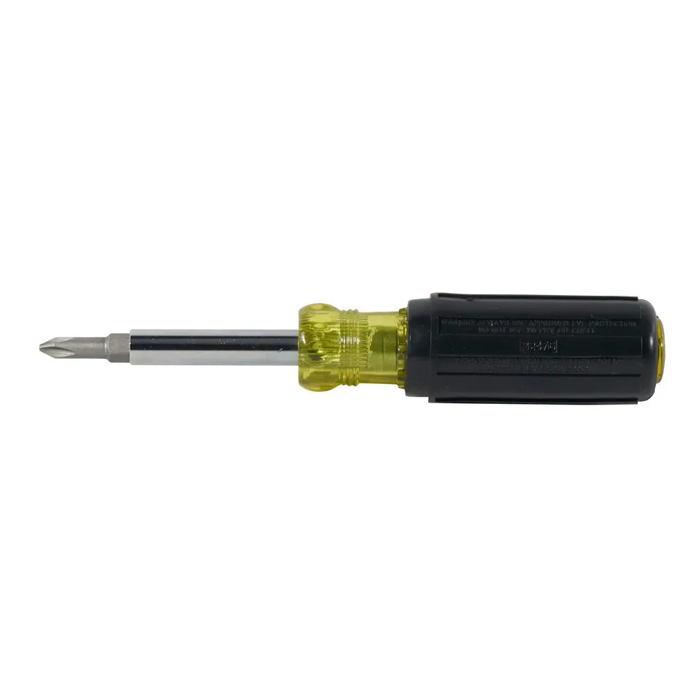 Klein Tools 32476 Multi-Bit Screwdriver / Nut Driver, 5-in-1, Phillips, Slotted Bits