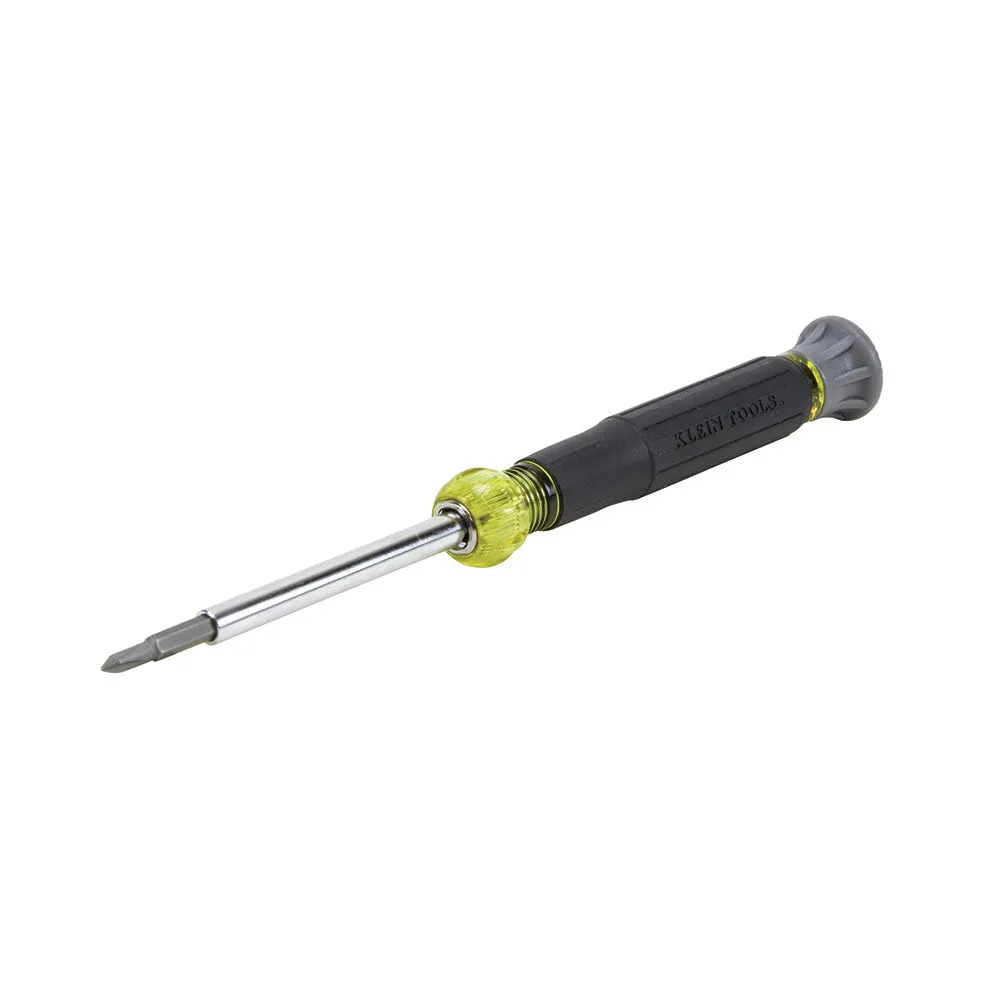 Klein Tools 32581 Multi-Bit Electronics Screwdriver, 4-in-1, Phillips, Slotted Bits