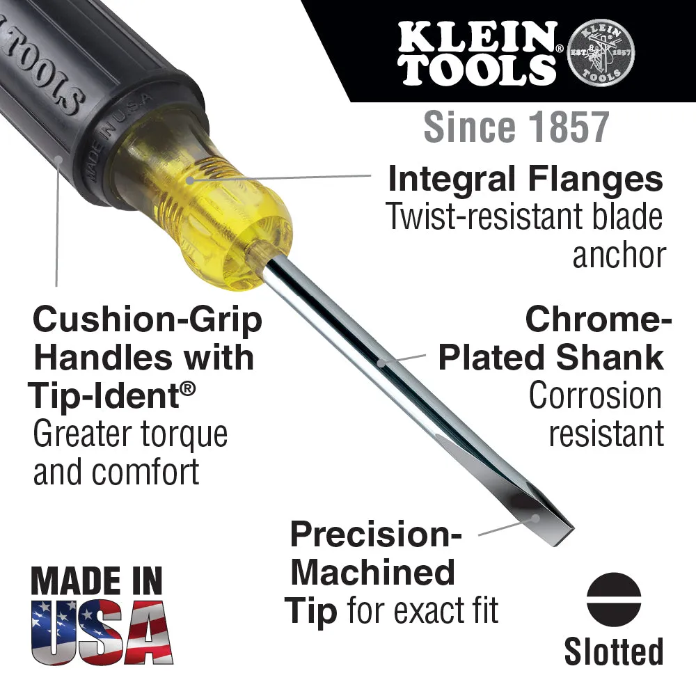 Klein Tools 600-12 1/2" Keystone Screwdriver 12" Shank