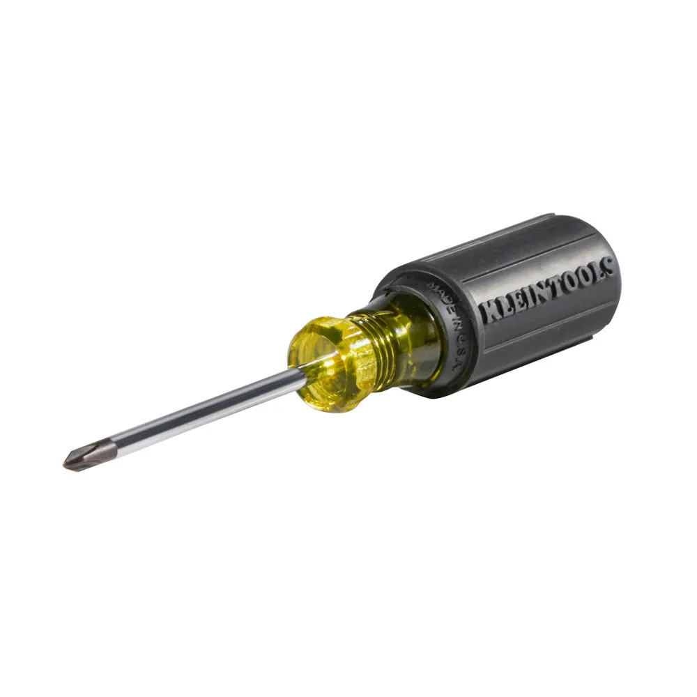 Klein Tools 603-3 #1 Phillips Screwdriver, 3" Round Shank