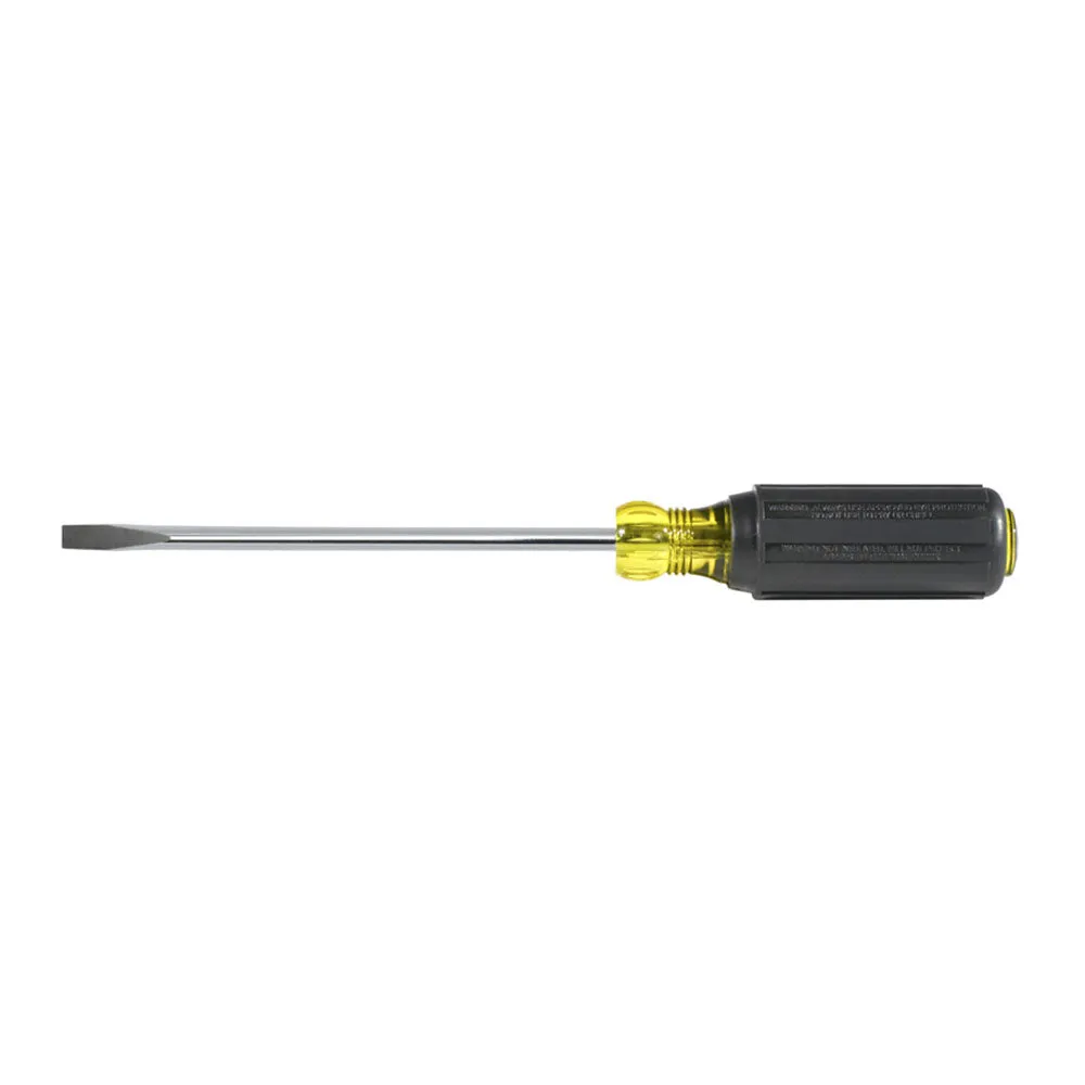 Klein Tools 605-6 1/4" Cabinet Tip Screwdriver, Heavy Duty, 6"