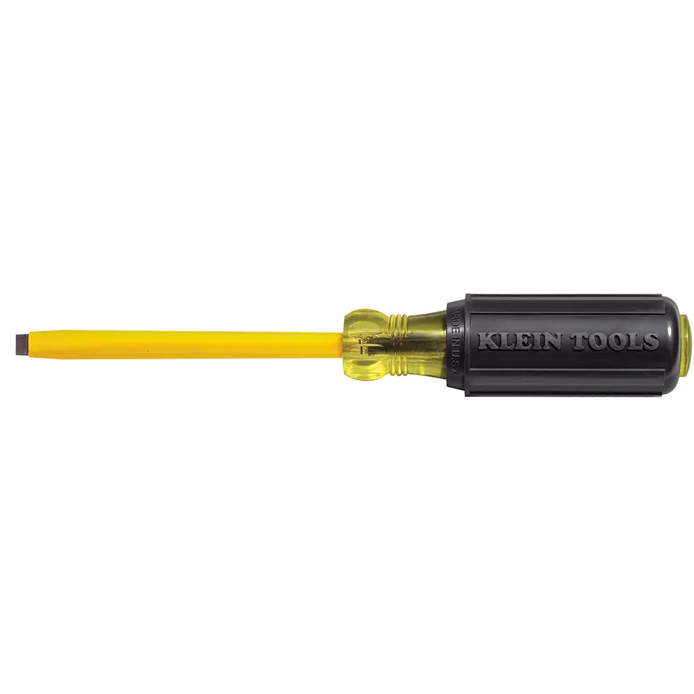 Klein Tools 621-6 Coated 3/16" Cabinet Tip Screwdriver, 6"