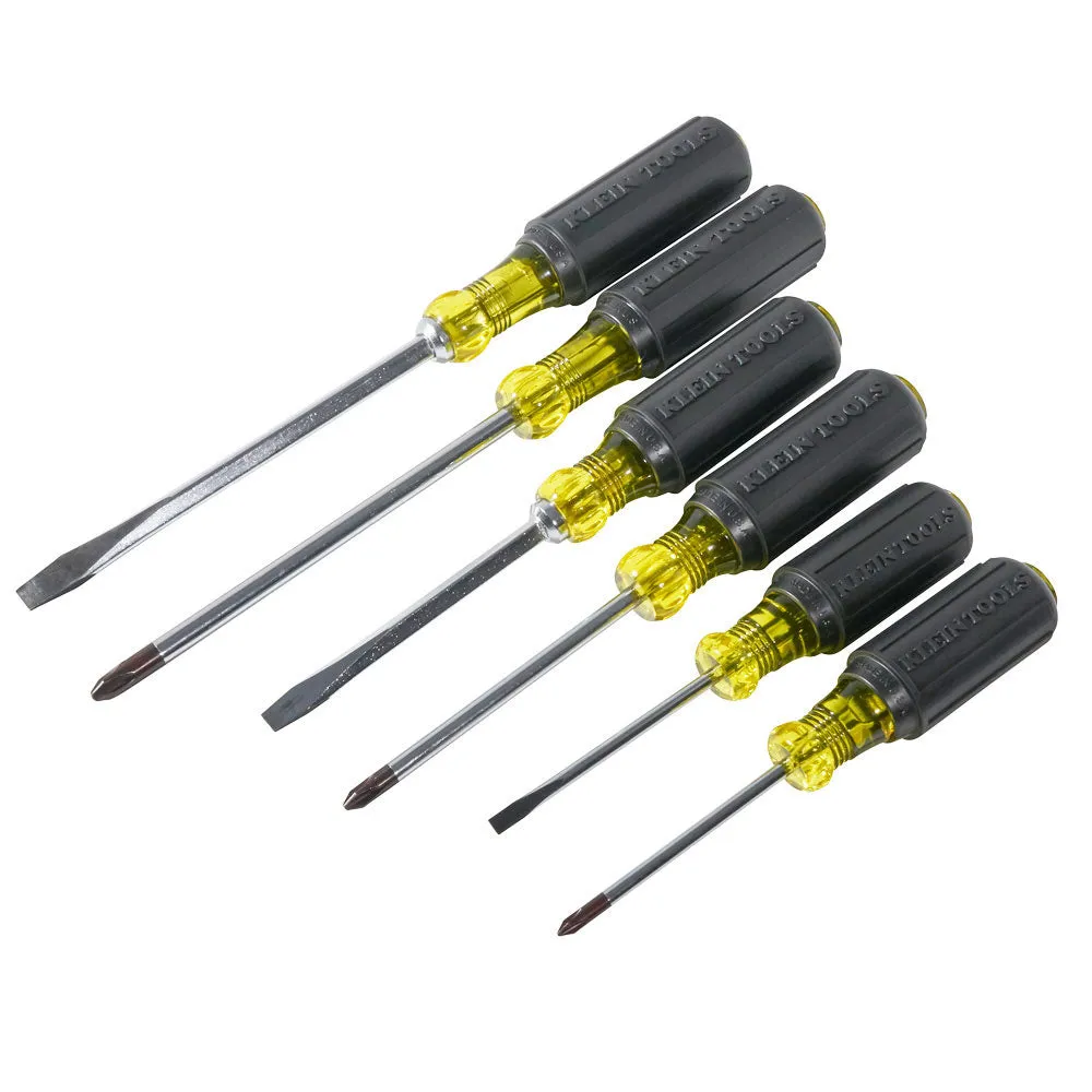 Klein Tools 85074 Screwdriver Set, Slotted and Phillips, 6-Piece