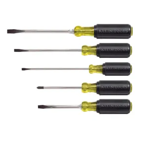 Klein Tools 85075 Screwdriver Set, Slotted and Phillips, 5-Piece