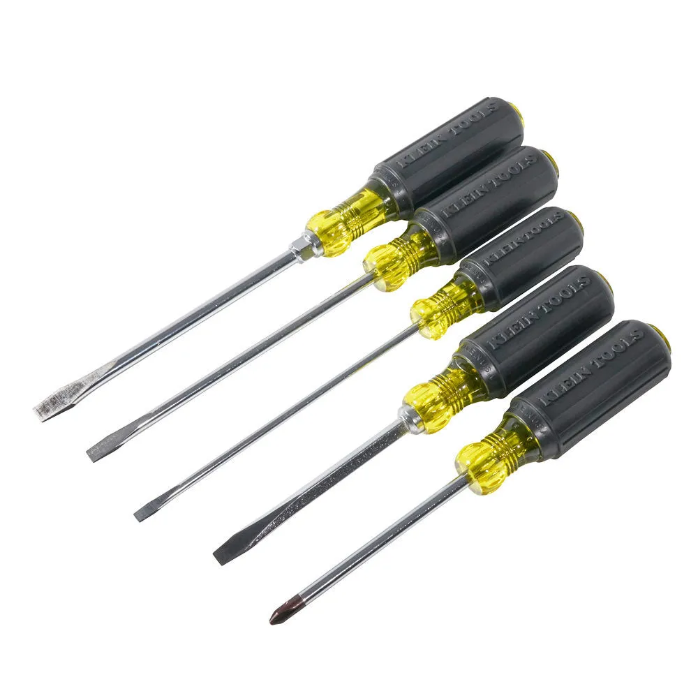 Klein Tools 85075 Screwdriver Set, Slotted and Phillips, 5-Piece