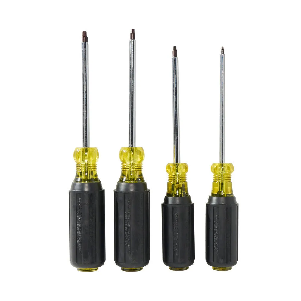 Klein Tools 85664 Screwdriver Set, Square Recess, 4-Piece