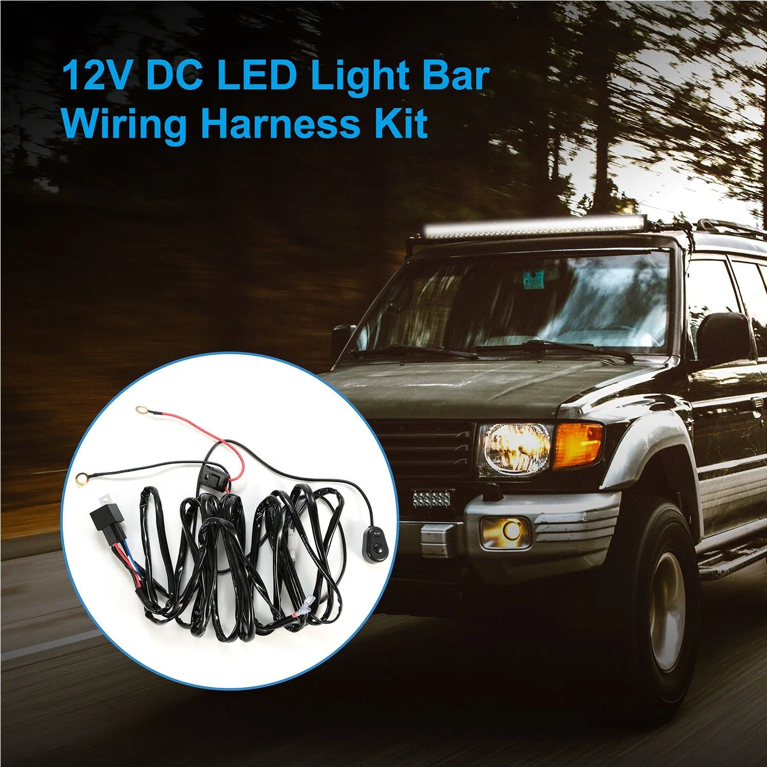 LED Light Bar Wiring Harness Kit Universal Fitment