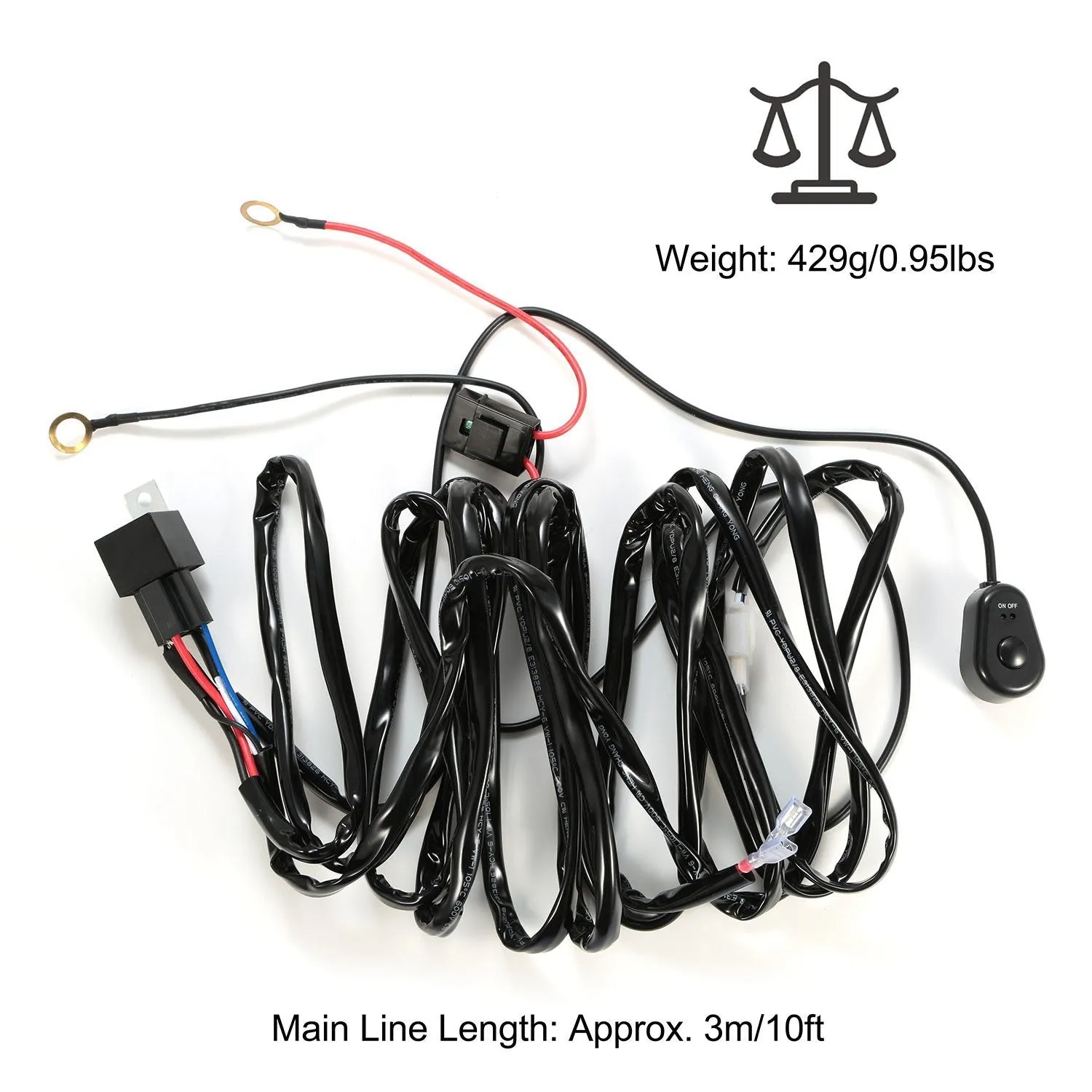 LED Light Bar Wiring Harness Kit Universal Fitment