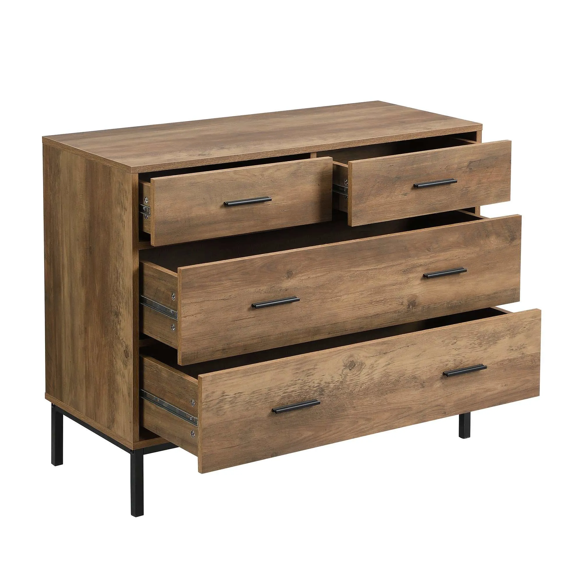 MerryLuk Bronx Set Chest of 4 Drawers dresser nightstand set