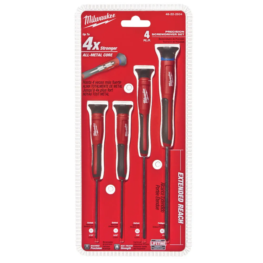 Milwaukee 48-22-2604 4 PC Precision Screwdriver Set