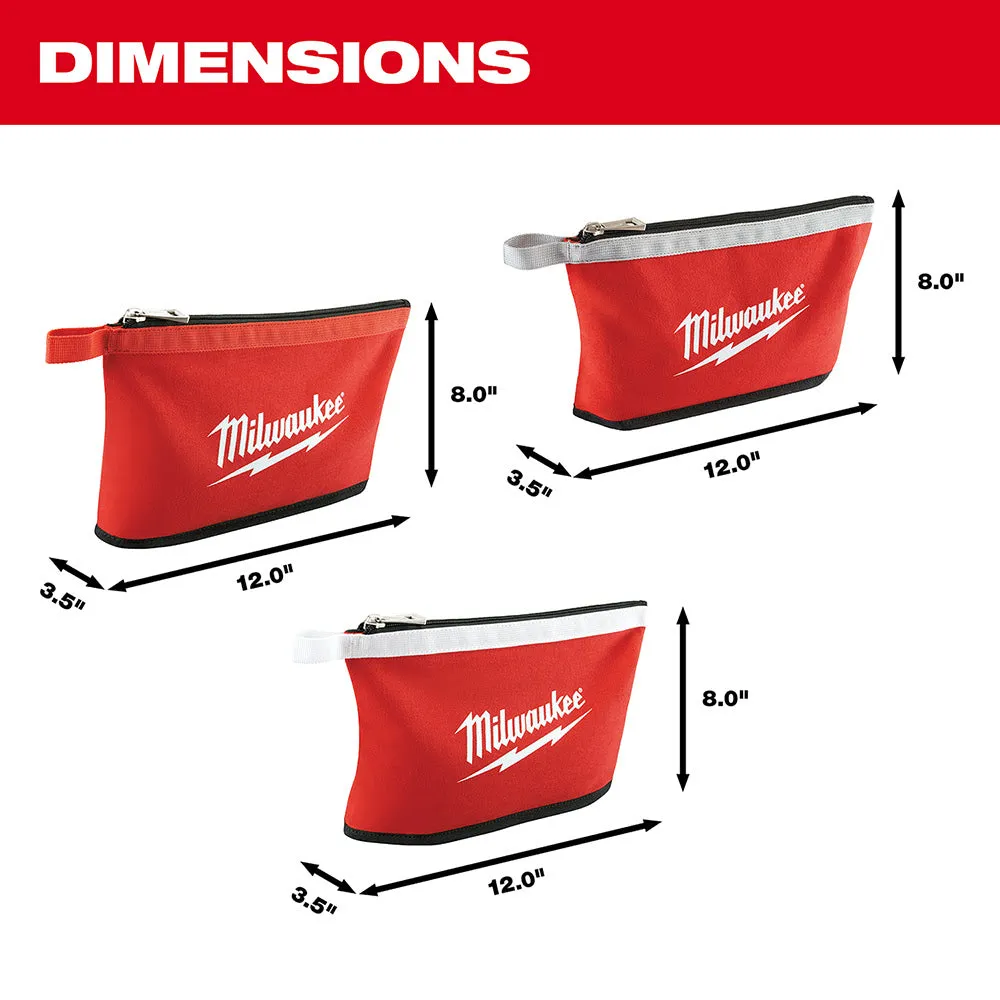 Milwaukee 48-22-8193 3 PK Colored Zippered Pouches