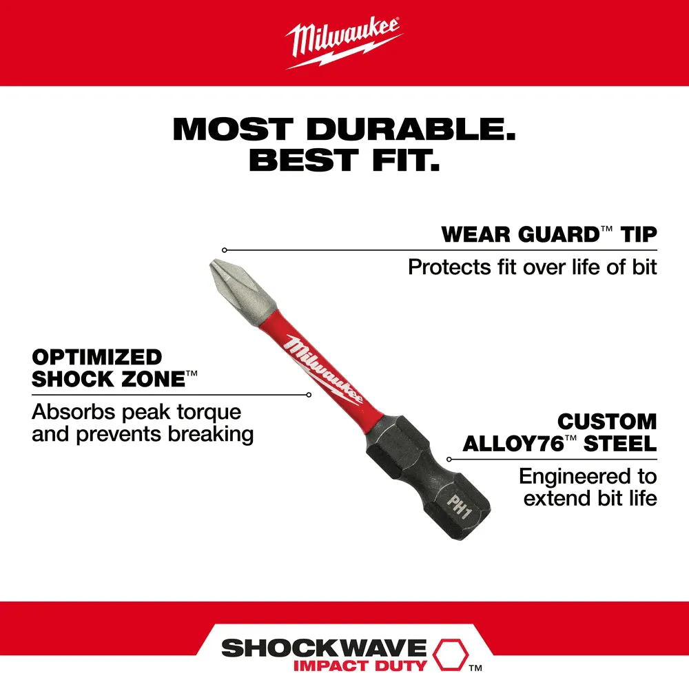 Milwaukee SHOCKWAVE Impact Duty Driver Bit Set - 54 Pcs