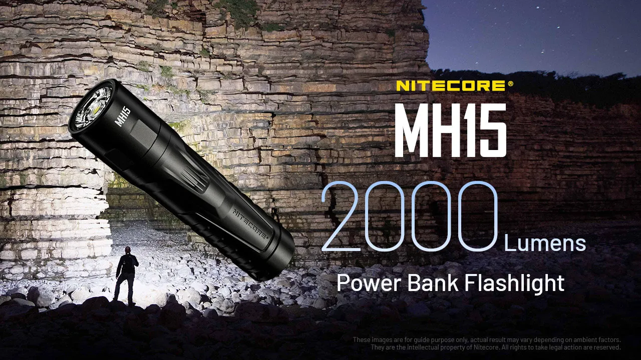 Nitecore MH15 2000 Lumens Power Bank LED Flashlight