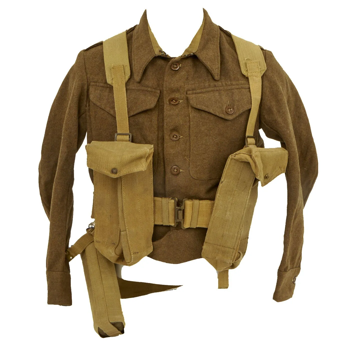 Original British WWII Commonwealth Uniform - Helmet - Field Gear Collection